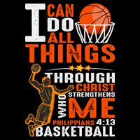 Motivational Basketball Christianity Quote Christian Basketball Bible Verse Womens Tank Top