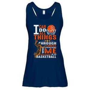 Motivational Basketball Christianity Quote Christian Basketball Bible Verse Ladies Essential Flowy Tank