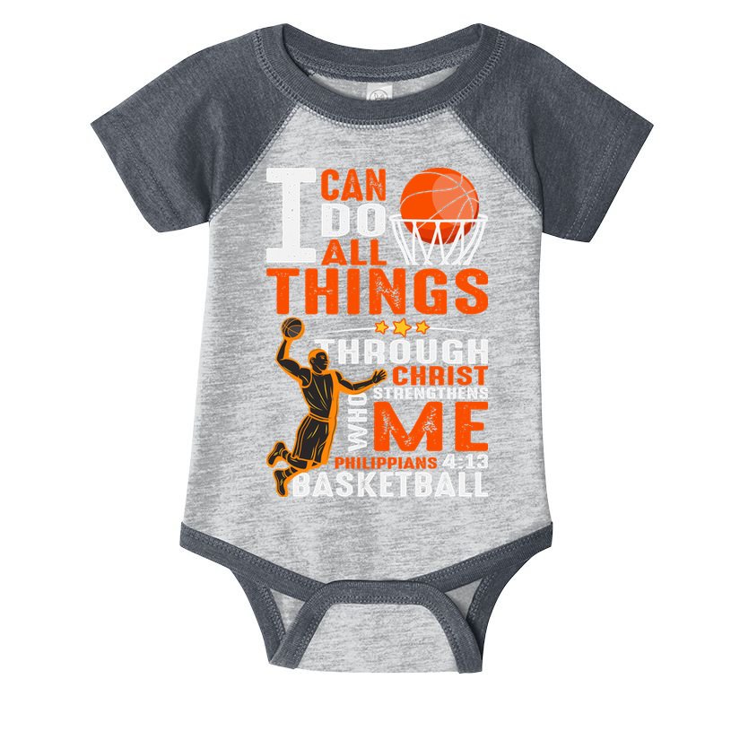 Motivational Basketball Christianity Quote Christian Basketball Bible Verse Infant Baby Jersey Bodysuit
