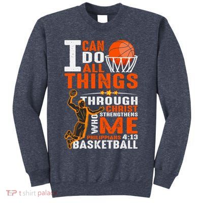 Motivational Basketball Christianity Quote Christian Basketball Bible Verse Sweatshirt