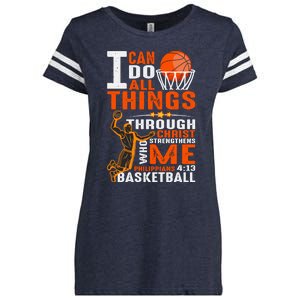 Motivational Basketball Christianity Quote Christian Basketball Bible Verse Enza Ladies Jersey Football T-Shirt