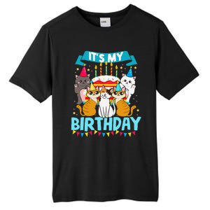 My Birthday Cat And Kitten Party Day Girl's And Boy's Tall Fusion ChromaSoft Performance T-Shirt