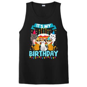 My Birthday Cat And Kitten Party Day Girl's And Boy's PosiCharge Competitor Tank