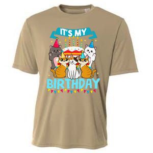 My Birthday Cat And Kitten Party Day Girl's And Boy's Cooling Performance Crew T-Shirt