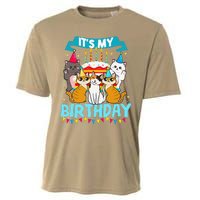 My Birthday Cat And Kitten Party Day Girl's And Boy's Cooling Performance Crew T-Shirt