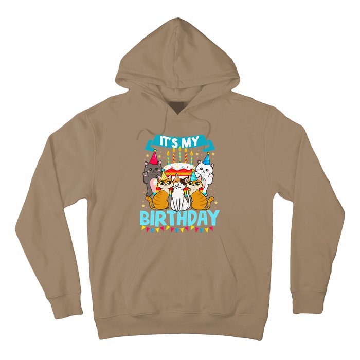 My Birthday Cat And Kitten Party Day Girl's And Boy's Hoodie