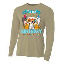 My Birthday Cat And Kitten Party Day Girl's And Boy's Cooling Performance Long Sleeve Crew