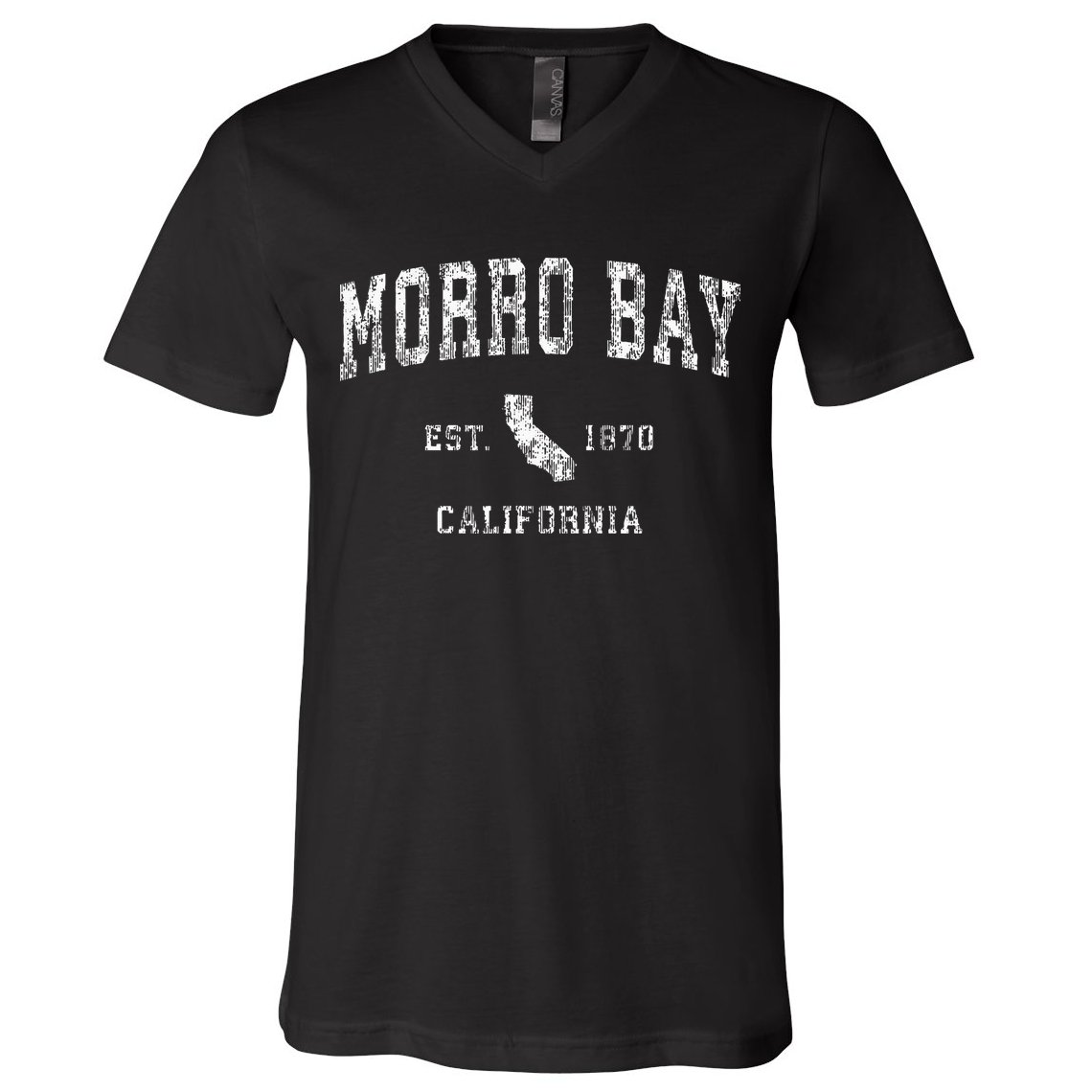 Morro Bay California Ca Vintage V-Neck T-Shirt