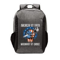 Machinist By Choice American Usa Flag Cnc Machine Operator Vector Backpack