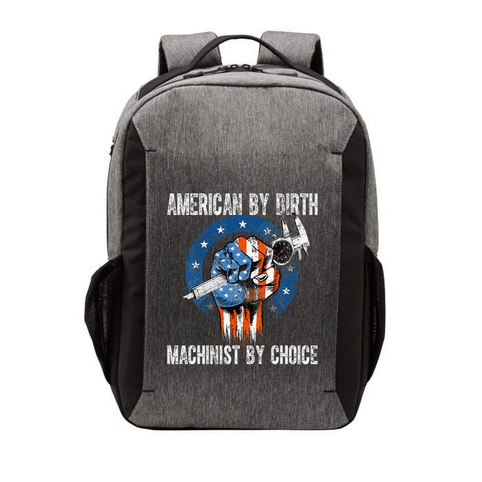 Machinist By Choice American Usa Flag Cnc Machine Operator Vector Backpack