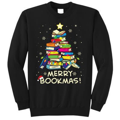 Merry Bookmas Christmas Library Tree Shirts Reading Librarian Sweatshirt