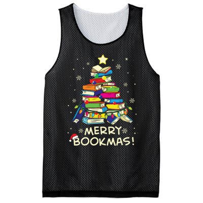 Merry Bookmas Christmas Library Tree Shirts Reading Librarian Mesh Reversible Basketball Jersey Tank