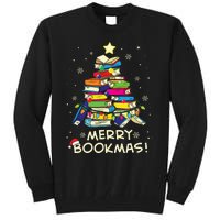 Merry Bookmas Christmas Library Tree Shirts Reading Librarian Tall Sweatshirt