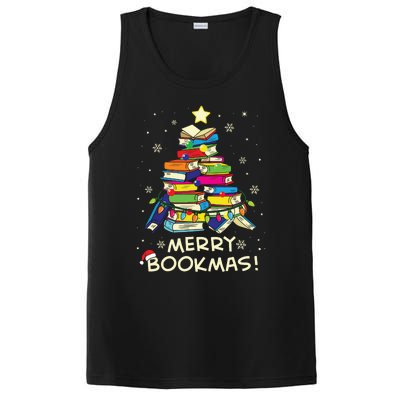 Merry Bookmas Christmas Library Tree Shirts Reading Librarian PosiCharge Competitor Tank