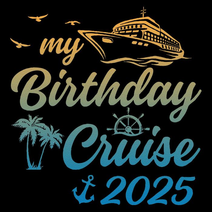 My Birthday Cruise Crew 2025 Family Costume Gift 7-Panel Snapback Hat