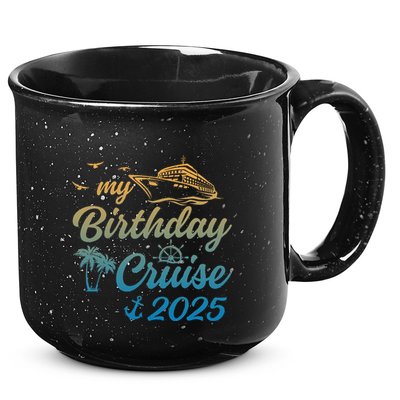 My Birthday Cruise Crew 2025 Family Costume Gift 15oz Campfire Ceramic Mug