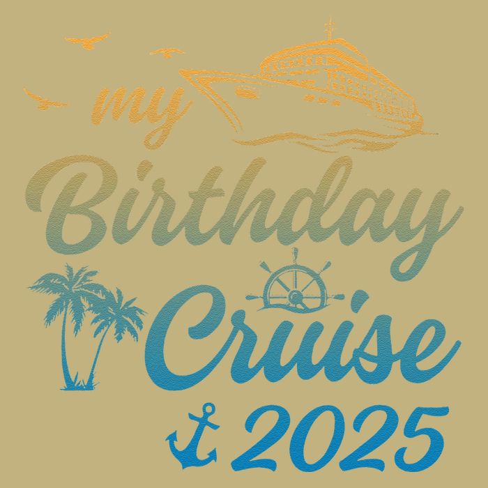My Birthday Cruise Crew 2025 Family Costume Gift T-Shirt