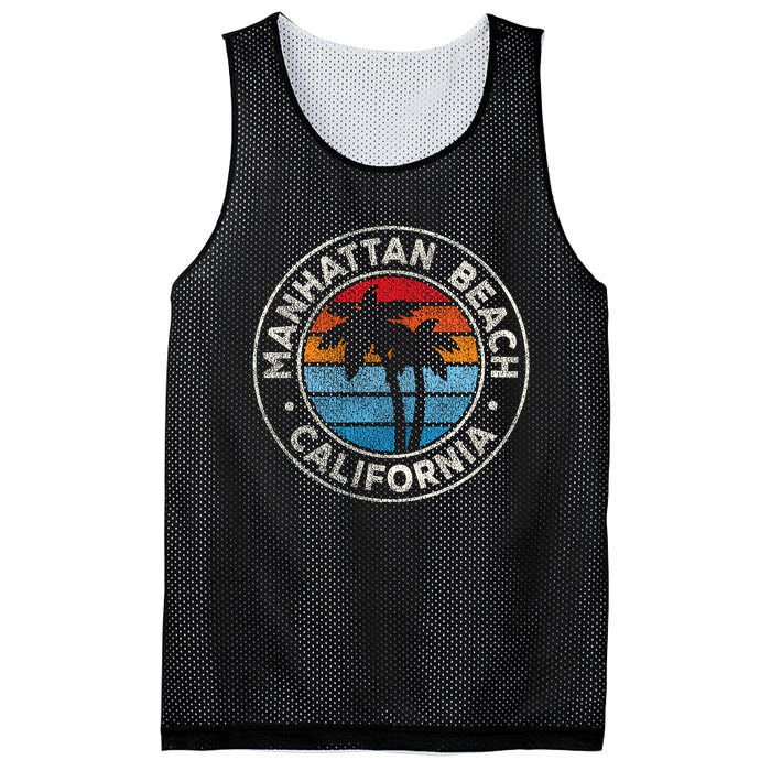 Manhattan Beach California Ca Vintage Graphic Retro 70s Mesh Reversible Basketball Jersey Tank