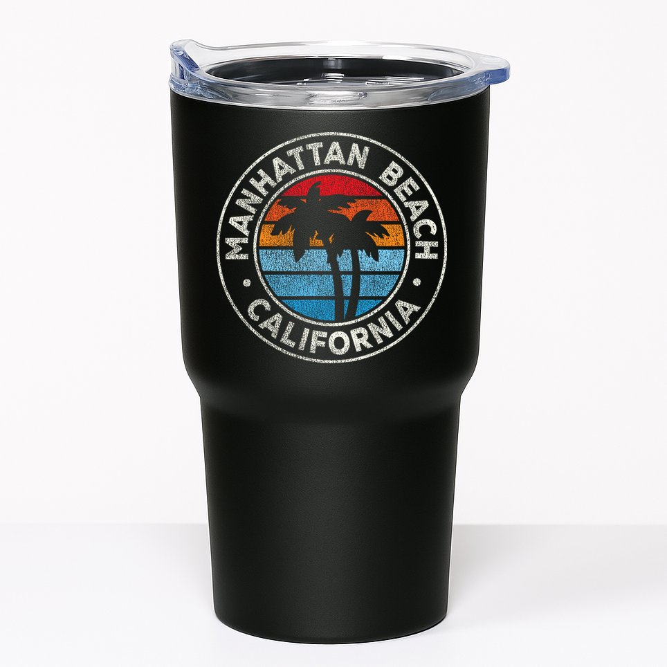 Manhattan Beach California Ca Vintage Graphic Retro 70s Tumbler