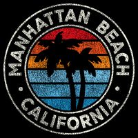 Manhattan Beach California Ca Vintage Graphic Retro 70s Premium T-Shirt