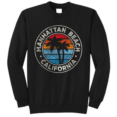 Manhattan Beach California Ca Vintage Graphic Retro 70s Tall Sweatshirt