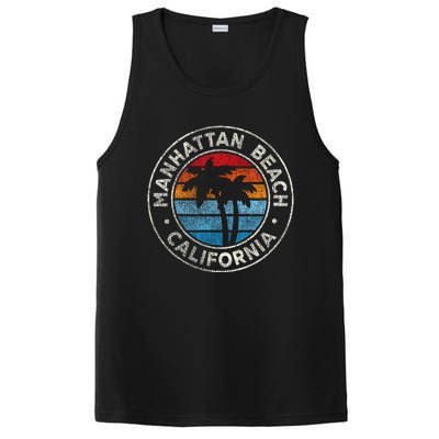 Manhattan Beach California Ca Vintage Graphic Retro 70s PosiCharge Competitor Tank