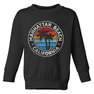 Manhattan Beach California Ca Vintage Graphic Retro 70s Toddler Sweatshirt