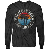 Manhattan Beach California Ca Vintage Graphic Retro 70s Tie-Dye Long Sleeve Shirt