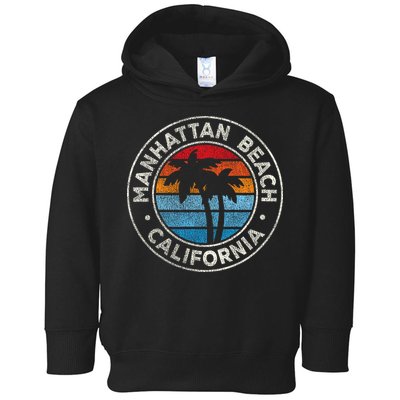 Manhattan Beach California Ca Vintage Graphic Retro 70s Toddler Hoodie