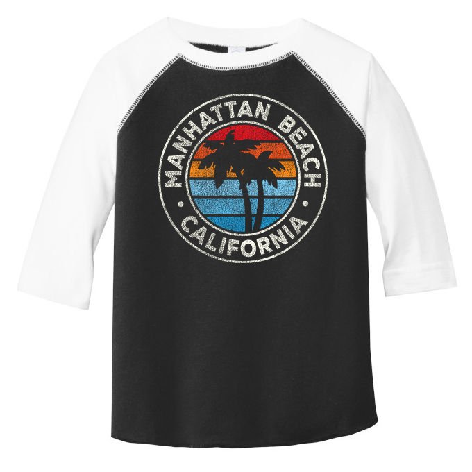 Manhattan Beach California Ca Vintage Graphic Retro 70s Toddler Fine Jersey T-Shirt
