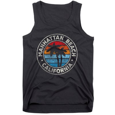 Manhattan Beach California Ca Vintage Graphic Retro 70s Tank Top