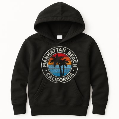 Manhattan Beach California Ca Vintage Graphic Retro 70s Kids Hoodie