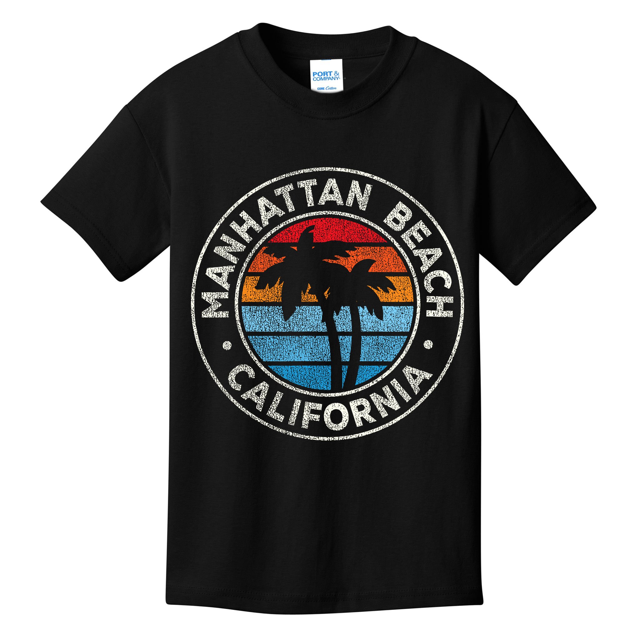 Manhattan Beach California Ca Vintage Graphic Retro 70s Kids T-Shirt