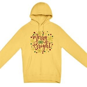 Merry & Bright Christmas Patterns Premium Pullover Hoodie