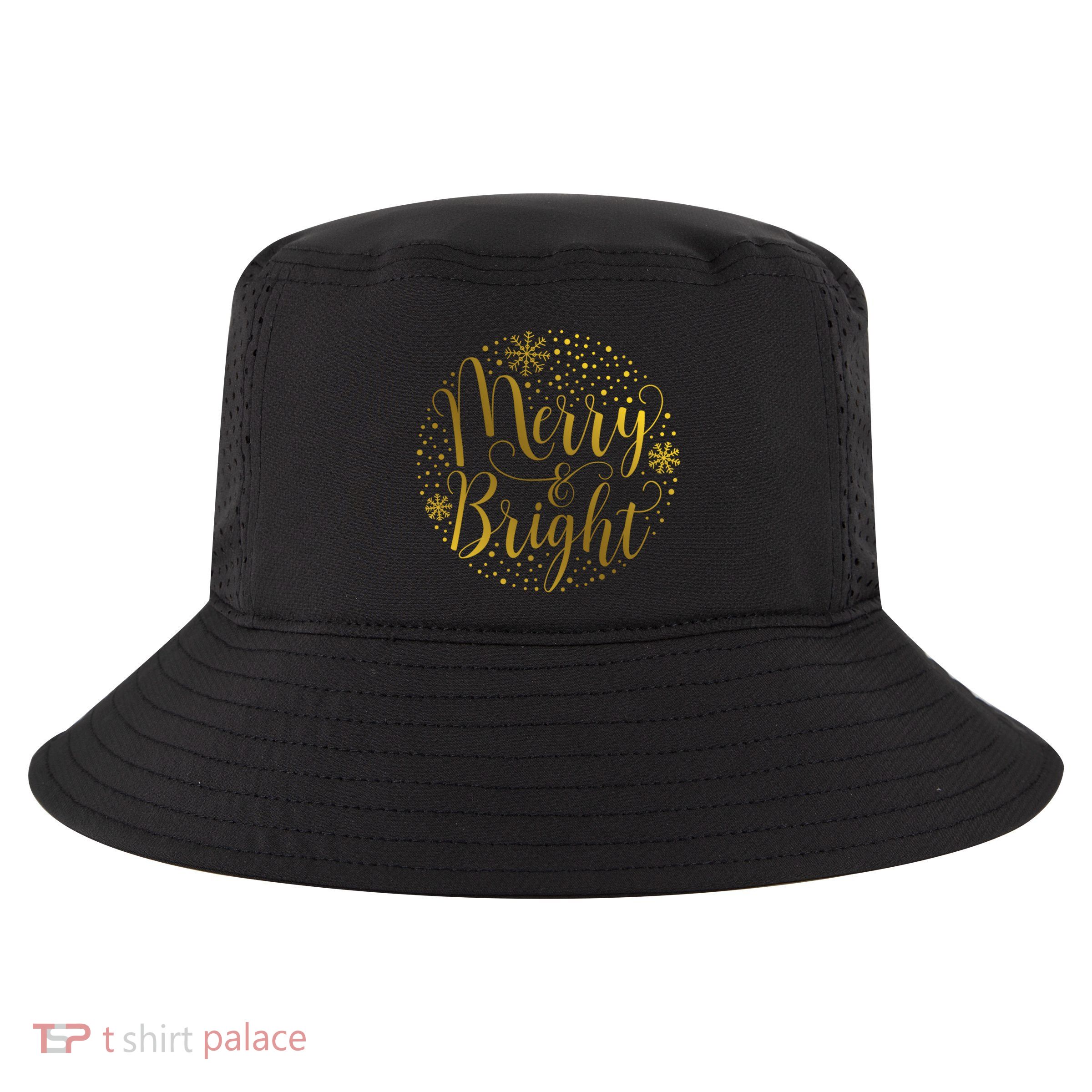 Merry & Bright Christmas Patterns Cool Comfort Performance Bucket Hat