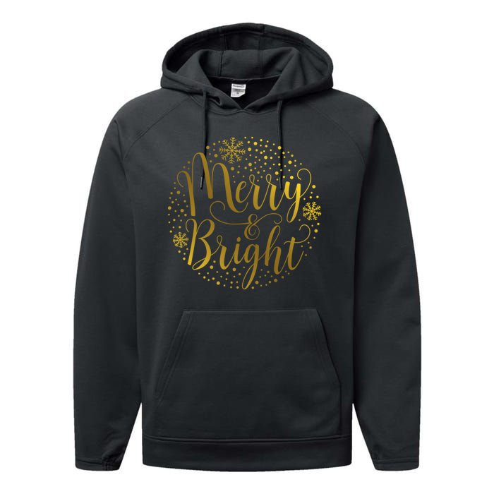 Merry & Bright Christmas Patterns Performance Fleece Hoodie