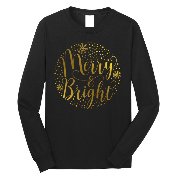 Merry & Bright Christmas Patterns Long Sleeve Shirt