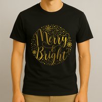 Merry & Bright Christmas Patterns T-Shirt