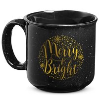 Merry & Bright Christmas Patterns 15oz Campfire Ceramic Mug