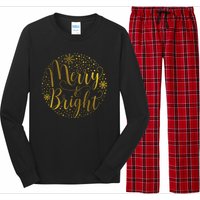 Merry & Bright Christmas Patterns Long Sleeve Pajama Set