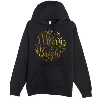 Merry & Bright Christmas Patterns Premium Pullover Hoodie