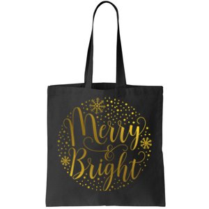 Merry & Bright Christmas Patterns Tote Bag