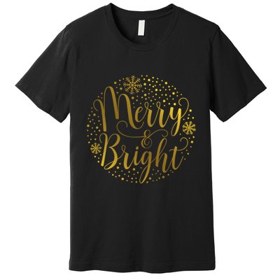 Merry & Bright Christmas Patterns Premium T-Shirt