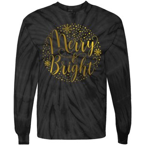 Merry & Bright Christmas Patterns Tie-Dye Long Sleeve Shirt