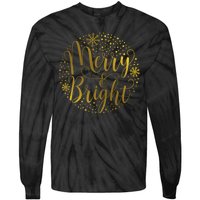 Merry & Bright Christmas Patterns Tie-Dye Long Sleeve Shirt