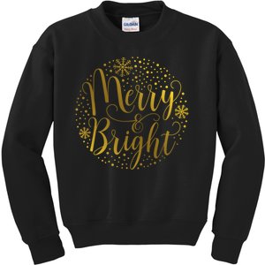 Merry & Bright Christmas Patterns Kids Sweatshirt