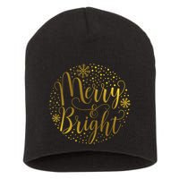 Merry & Bright Christmas Patterns Short Acrylic Beanie