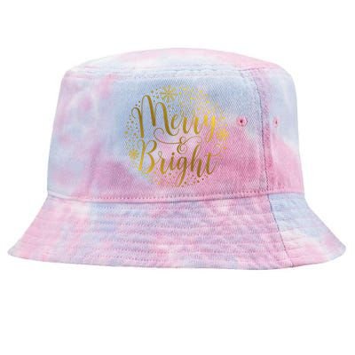 Merry & Bright Christmas Patterns Tie-Dyed Bucket Hat