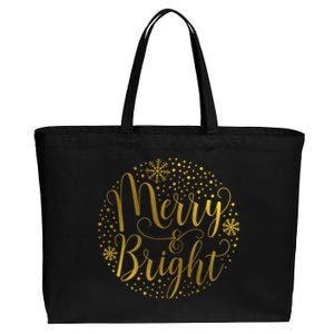 Merry & Bright Christmas Patterns Cotton Canvas Jumbo Tote