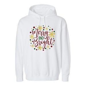 Merry & Bright Christmas Patterns Garment-Dyed Fleece Hoodie